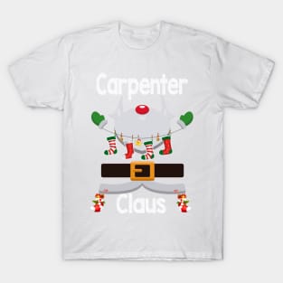 Carpenter Claus Santa Christmas Costume Pajama T-Shirt